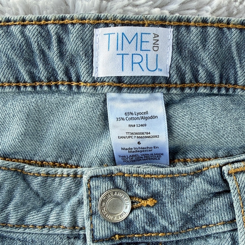 Time and Tru Light Blue High Rise Wide Leg Jeans - Picture 3 of 3